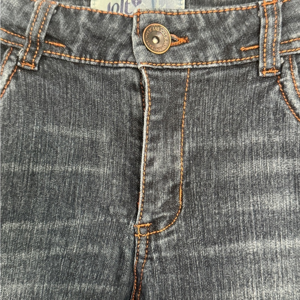 Jolt Dark Blue Flare Women's Jeans - Picture 3 of 6